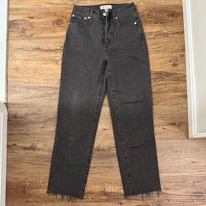 Madewell Women's Perfect Vintage Straight Leg Jeans | 23 | Washed Black